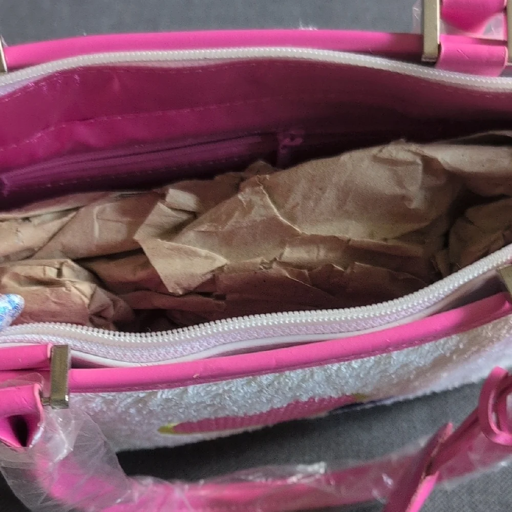 Stylish Pink and White Heart Tote Bag